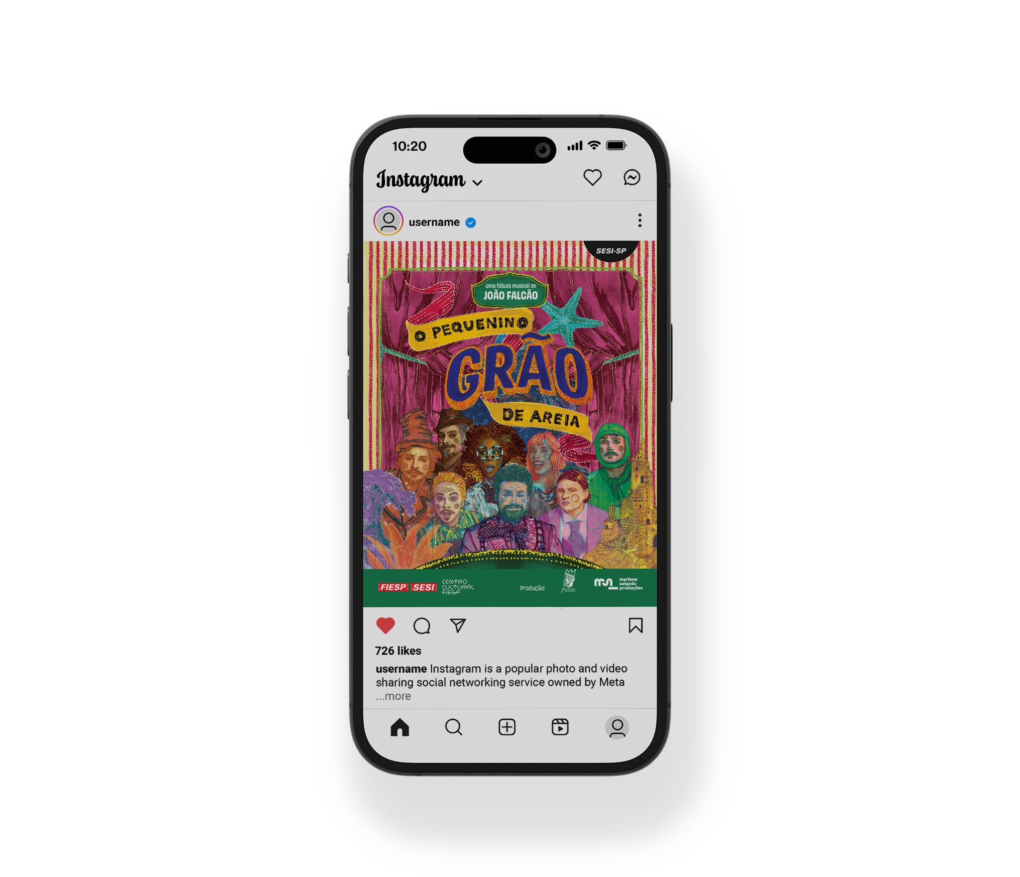Mockup de aplicação digital para comunicação de temporada